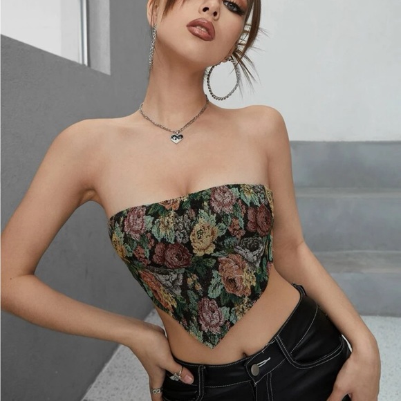 Floral Boho Tube Top - Picture 2 of 10